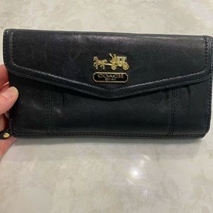 Leather coach wallet